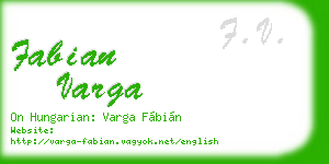 fabian varga business card